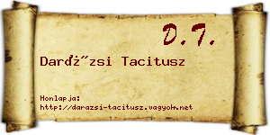 Darázsi Tacitusz névjegykártya